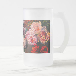 Taza De Cristal Esmerilado Flores Monet Spring