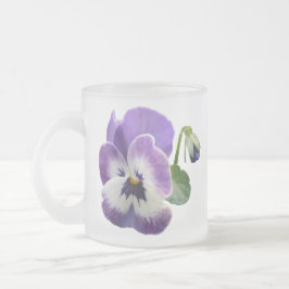 Taza De Cristal Esmerilado Flores para el café de las abuelas de vidrio escar