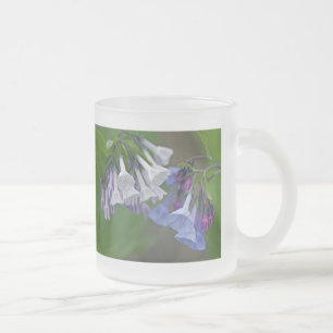 Taza De Cristal Esmerilado Flores silvestres de campanillas azules de Virgini