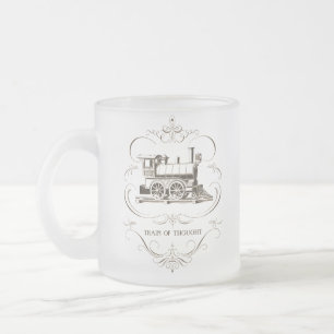 Taza De Cristal Esmerilado Flujo de pensamiento del vintage