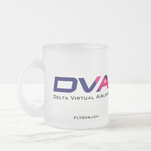 Taza De Cristal Esmerilado FlyDVA - gráficos de la letra solamente
