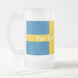 Taza De Cristal Esmerilado För Sverige-i tiden