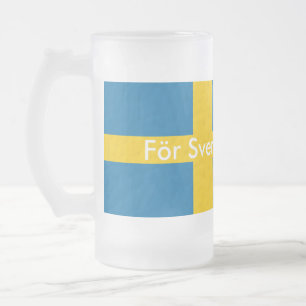 Taza De Cristal Esmerilado För Sverige-i tiden