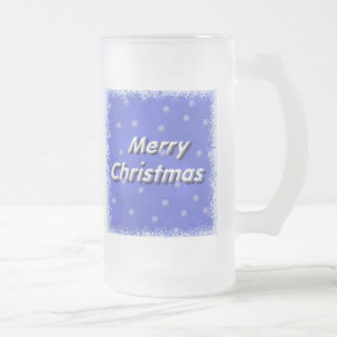 Taza De Cristal Esmerilado Forsty Merry Christmas Frost