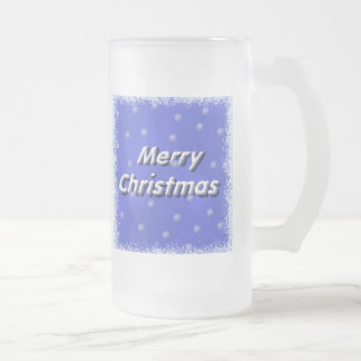 Taza De Cristal Esmerilado Forsty Merry Christmas Frost