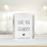 Taza De Cristal Esmerilado Foto de colección moderna Te ama el mejor regalo d<br><div class="desc">Foto de colección moderna Te ama el mejor regalo del abuelo</div>
