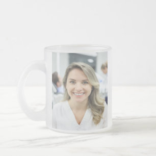 Taza De Cristal Esmerilado Foto de dentista personalizar