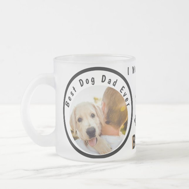 Taza De Cristal Esmerilado Foto de Mascota personalizada del mejor perro del  (Izquierda)
