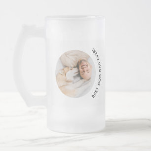 Taza De Cristal Esmerilado Foto del Personalizado del Día del Padre Husky Dad