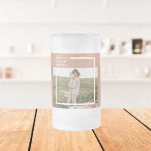 Taza De Cristal Esmerilado Foto familiar moderna   Agradecimiento