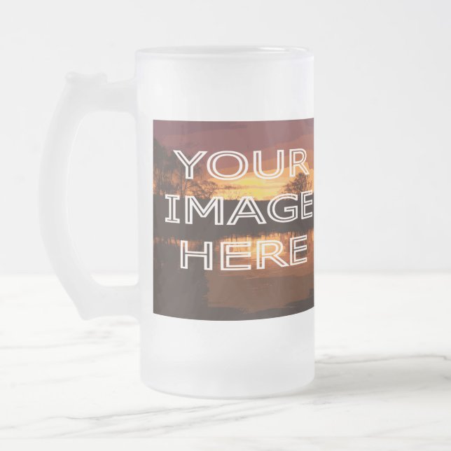 Taza De Cristal Esmerilado Foto personalizada (Izquierda)