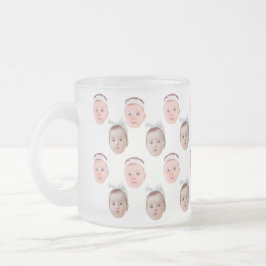 Taza De Cristal Esmerilado Foto personalizada de cara, cara de Personalizado