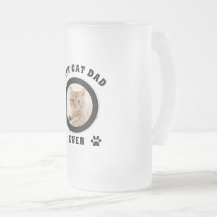 Taza De Cristal Esmerilado Foto Personalizado personalizada del mejor padre d
