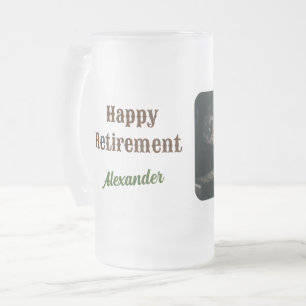 Taza De Cristal Esmerilado Foto personalizado Regalos de Jubilación Militar