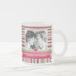 Taza De Cristal Esmerilado Foto romántica personalizada