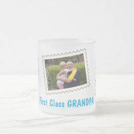 Taza De Cristal Esmerilado Fotos de personalizados del abuelo de primera clas