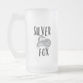 Taza De Cristal Esmerilado Fox plateado