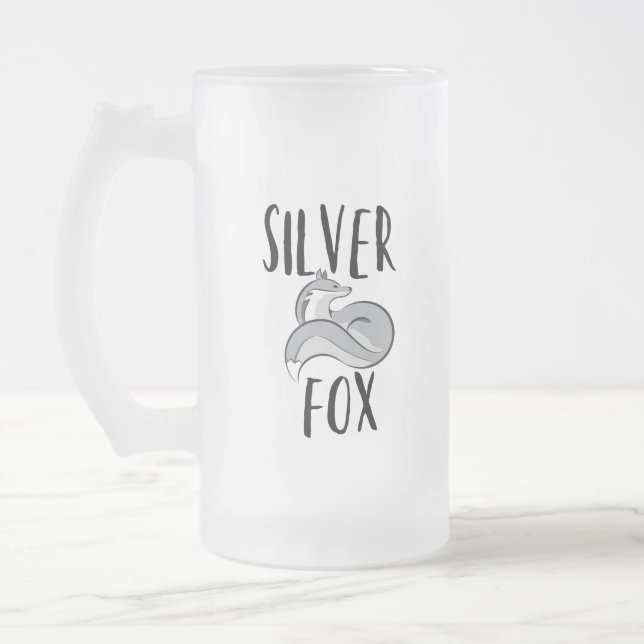 Taza De Cristal Esmerilado Fox plateado (Izquierda)