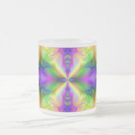 Taza De Cristal Esmerilado Fractal psicodélico 85 ~ Mug de vidrio escarpado