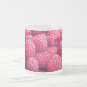 Taza De Cristal Esmerilado Frambuesas frescas
