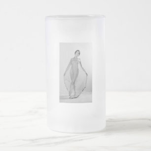 Taza De Cristal Esmerilado Francesca a Bella Ragazza, bella Chica italiana