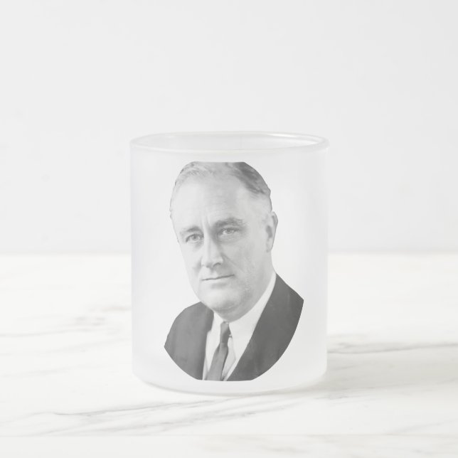 Taza De Cristal Esmerilado Franklin Delano Roosevelt (Centro)
