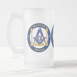 Taza De Cristal Esmerilado Freemason