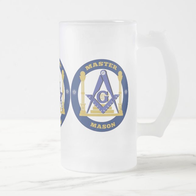 Taza De Cristal Esmerilado Freemason (Derecha)