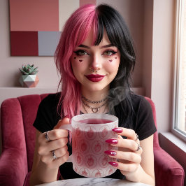 Taza De Cristal Esmerilado Fresa