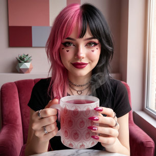 Taza De Cristal Esmerilado Fresa