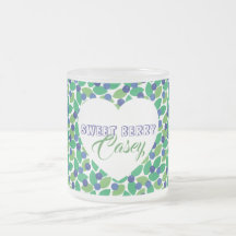 Fresa azul patrón moderno verde azul personalizar.