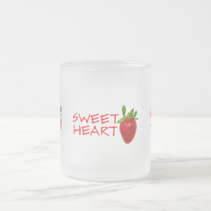 Taza De Cristal Esmerilado Fresa dulce