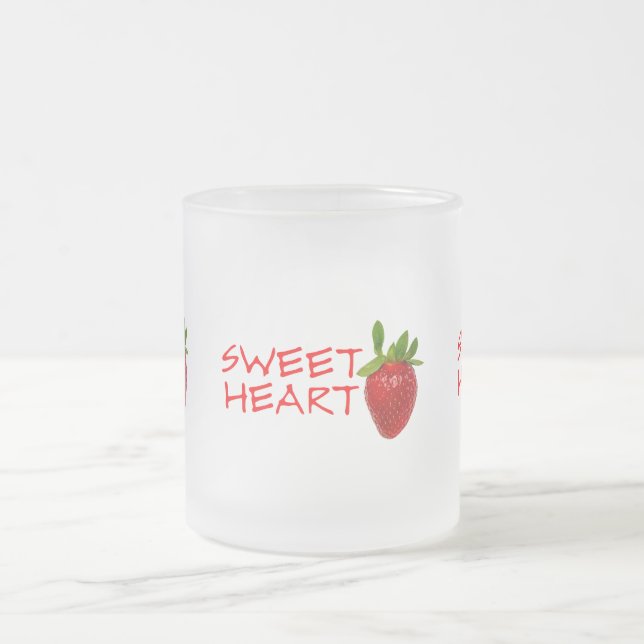 Taza De Cristal Esmerilado Fresa dulce (Centro)