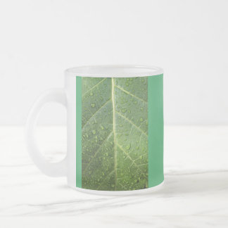 Taza De Cristal Esmerilado frondoso