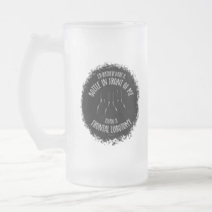 Taza De Cristal Esmerilado Frontal Lobotomy Frosted Glass Beer Mug