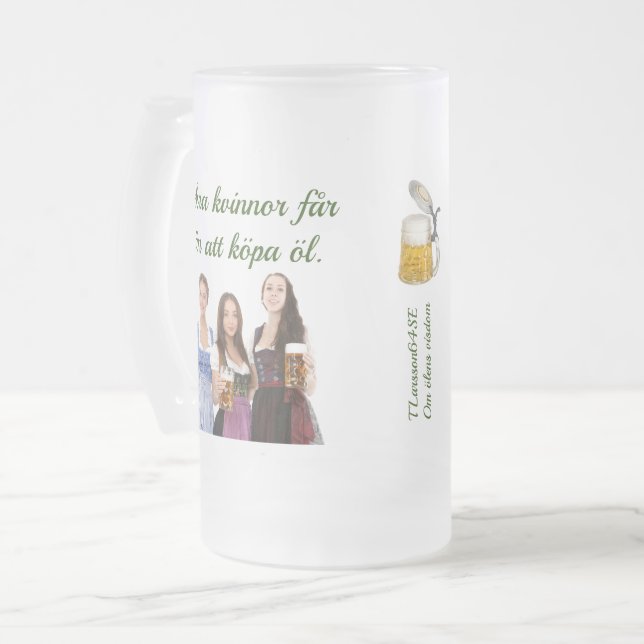 Taza De Cristal Esmerilado Frostat ölglas — Ölens visdom (Anverso izquierdo)