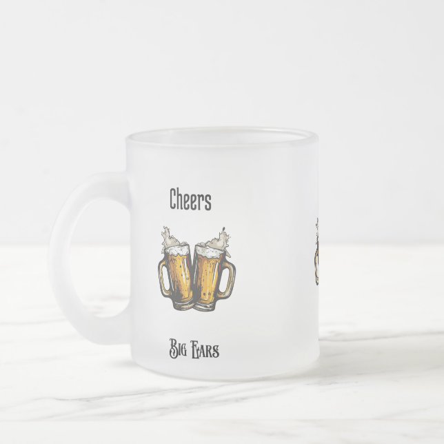 Taza De Cristal Esmerilado Frosted Beer Mug (Izquierda)