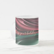 Frosted glass mug in stylish graphic