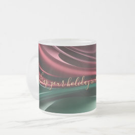 Taza De Cristal Esmerilado Frosted glass mug in stylish graphic