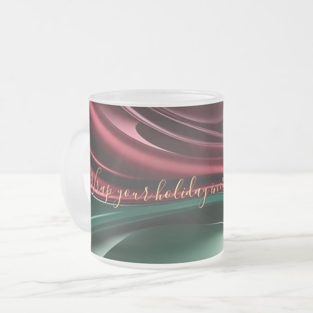 Taza De Cristal Esmerilado Frosted glass mug in stylish graphic (Anverso izquierdo)