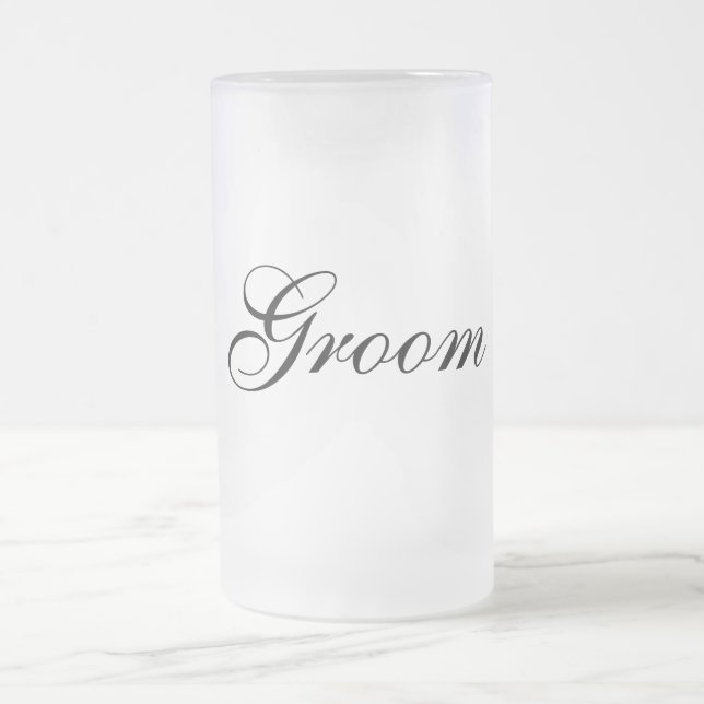Taza De Cristal Esmerilado Frosted Mug Groom (Centro)