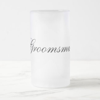 Taza De Cristal Esmerilado Frosted Mug Groomsman