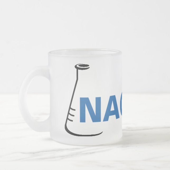 Taza De Cristal Esmerilado Frosted NAOSMM Logo Mug (Izquierda)