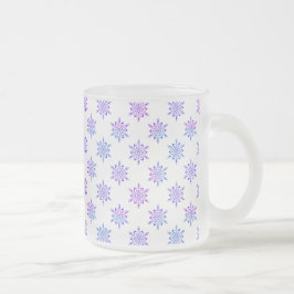 Taza De Cristal Esmerilado Frotado con copos de nieve de Bonito