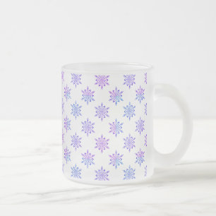Taza De Cristal Esmerilado Frotado con copos de nieve de Bonito