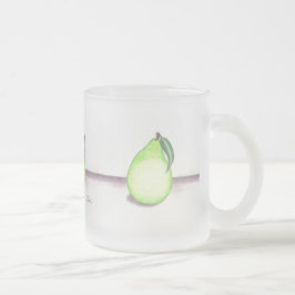 Taza De Cristal Esmerilado FRUITY PEAR mug (vidrio congelado)