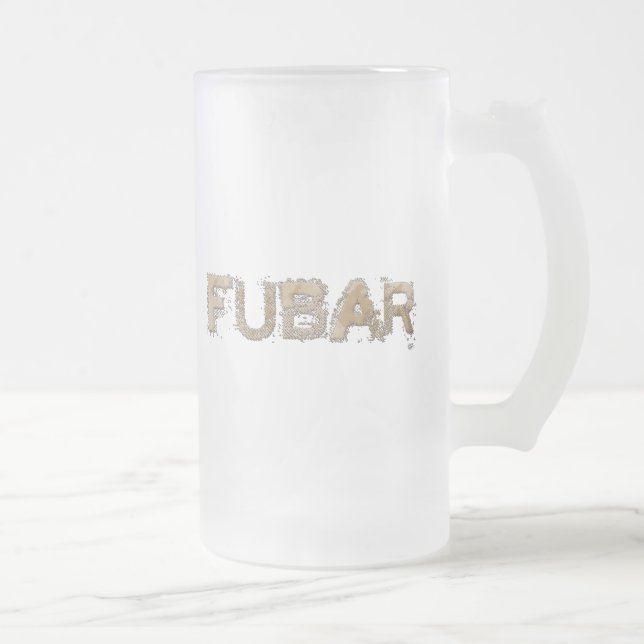 TAZA DE CRISTAL ESMERILADO FUBAR (Derecha)