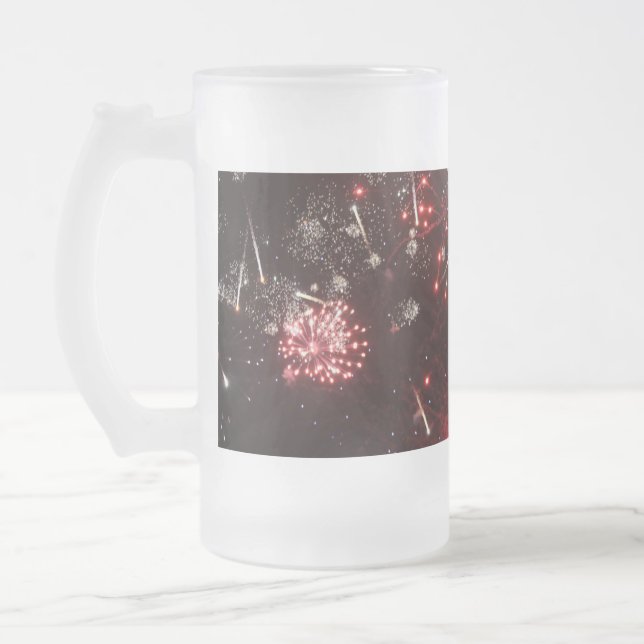 Taza De Cristal Esmerilado Fuegos artificiales (Izquierda)