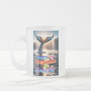 Taza De Cristal Esmerilado Fuente De Aliento Para La Humanidad