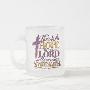 Taza De Cristal Esmerilado Fuerza renovada 
